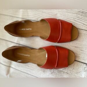 NEW Franco Sarto Peep Toe Flat Sandal